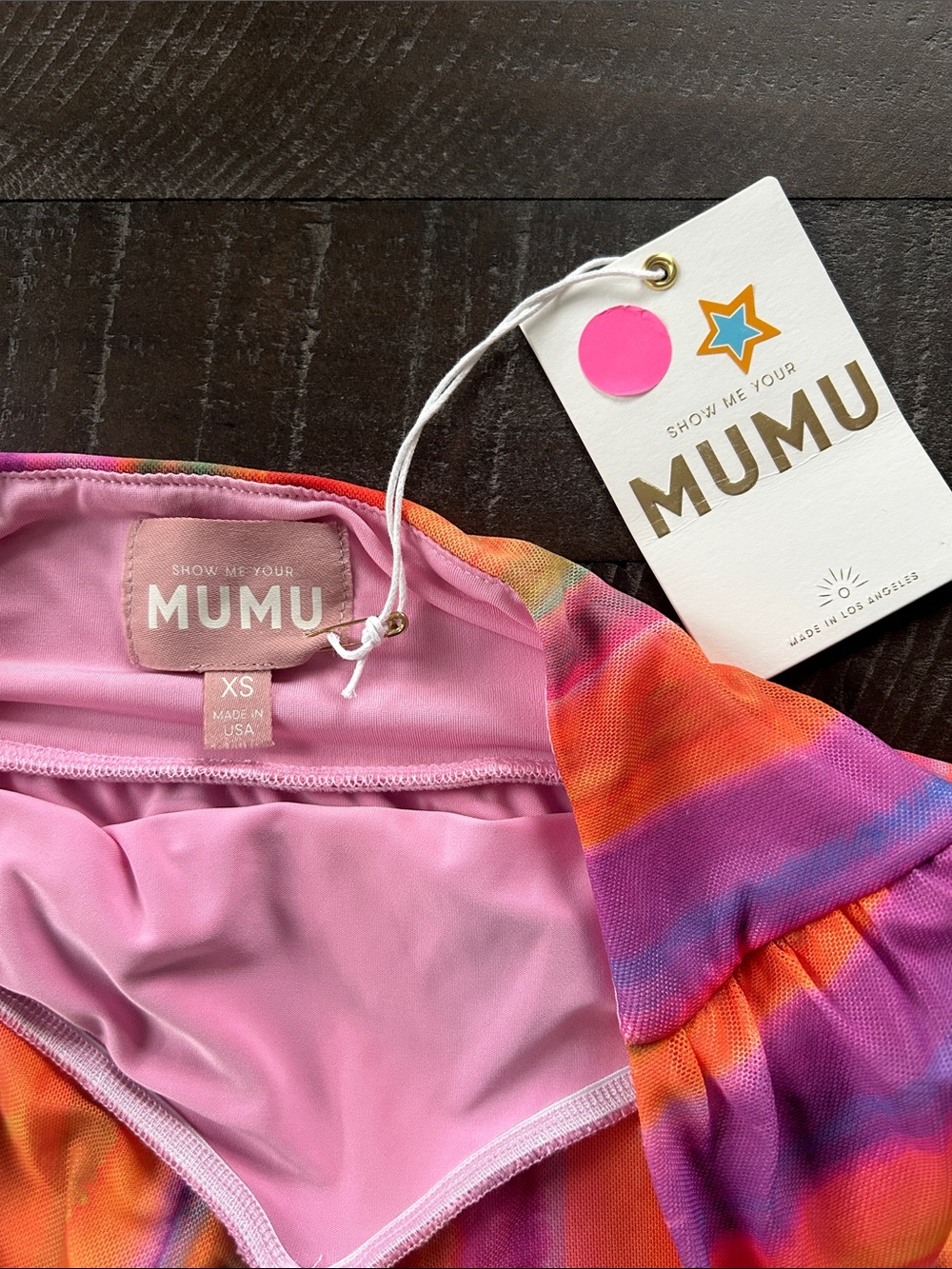 Show Me Your MuMu Pink Orange Multicolor Striped Backless Halter Dress - Picture 2 of 7
